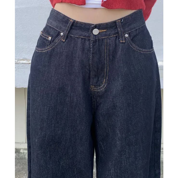 ウエスト調整可能 カーブワイドデニムパンツ | VIVID LADY | 詳細画像11 