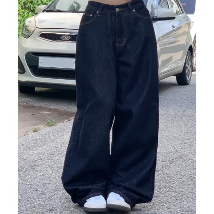 ウエスト調整可能 カーブワイドデニムパンツ | VIVID LADY | 詳細画像15 