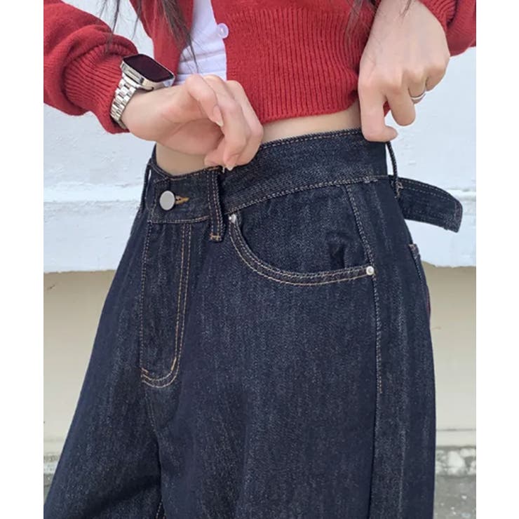 ウエスト調整可能 カーブワイドデニムパンツ | VIVID LADY | 詳細画像16 