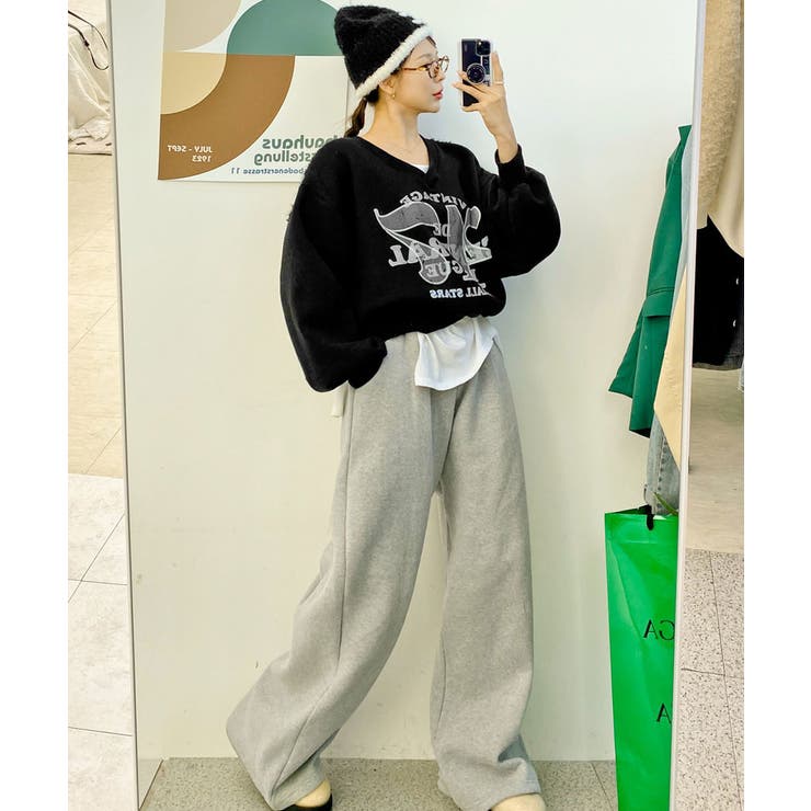 裏起毛 ワイドパンツ スウェットパンツ[品番：KH000015155]｜VIVID