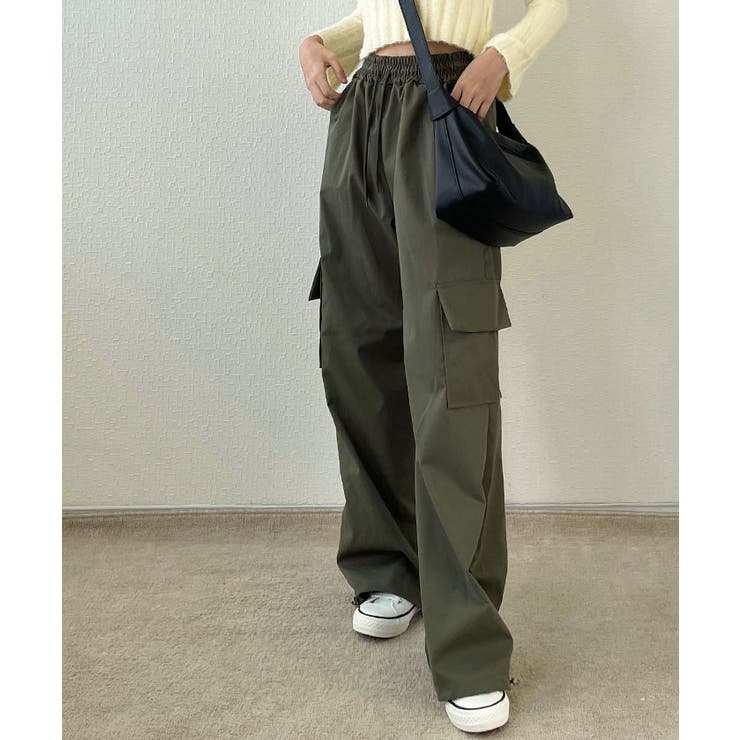 goa ゴア レディース パラシュートパンツ カーゴパンツ カーキ y2k goa(ゴア) 00's archive parachute pants アーカイブ