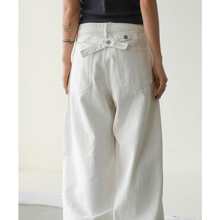 後ろポイントワイドデニムパンツ レディース ジーンズ | VIVID LADY | 詳細画像16 