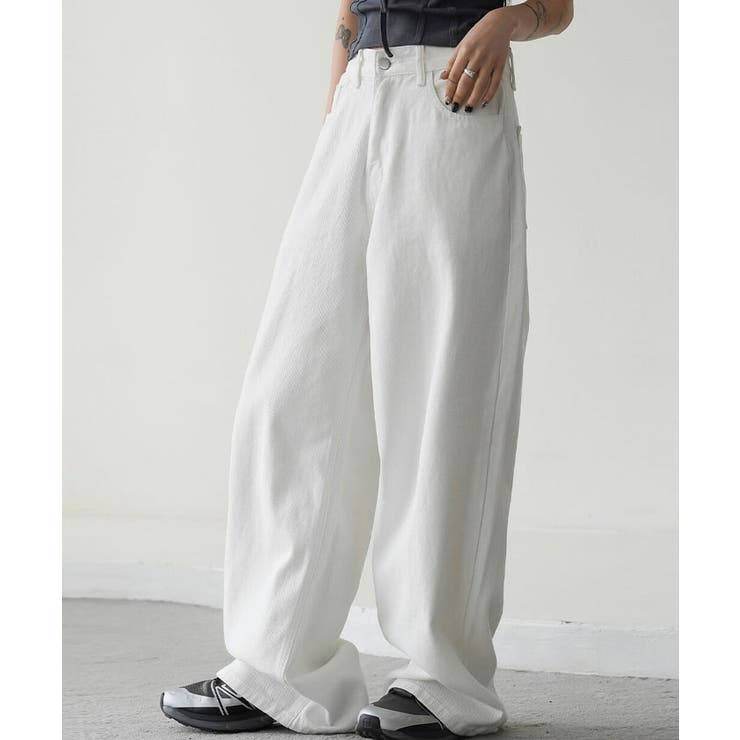 後ろポイントワイドデニムパンツ レディース ジーンズ | VIVID LADY | 詳細画像17 