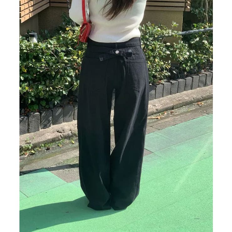 後ろポイントワイドデニムパンツ レディース ジーンズ | VIVID LADY | 詳細画像22 