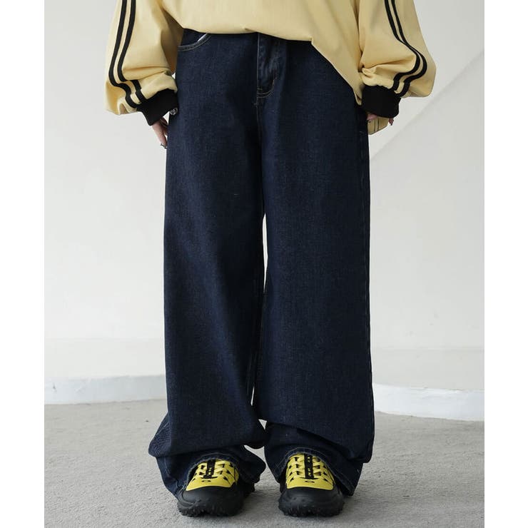 後ろポイントワイドデニムパンツ レディース ジーンズ | VIVID LADY | 詳細画像13 