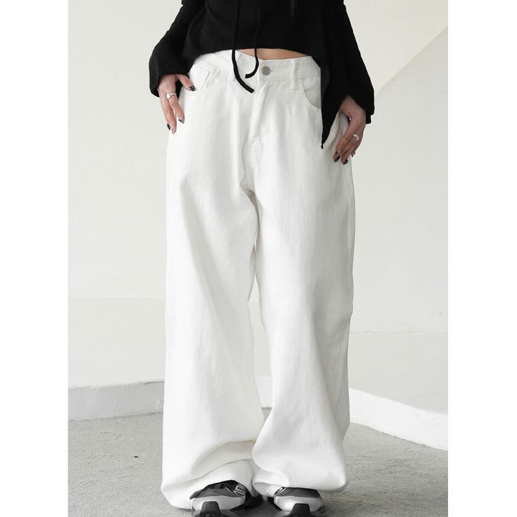 後ろポイントワイドデニムパンツ レディース ジーンズ | VIVID LADY | 詳細画像2 