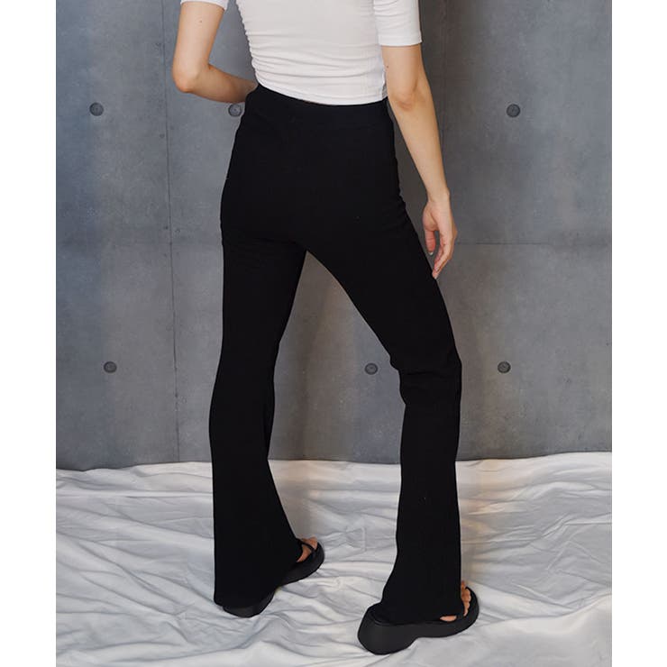 熱販売 リブブーツカットパンツ レディース ボトムス[品番：KH000014760 パンツ