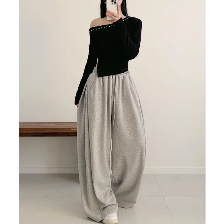 ナンバープリントワイドスウェットパンツ | VIVID LADY | 詳細画像2 