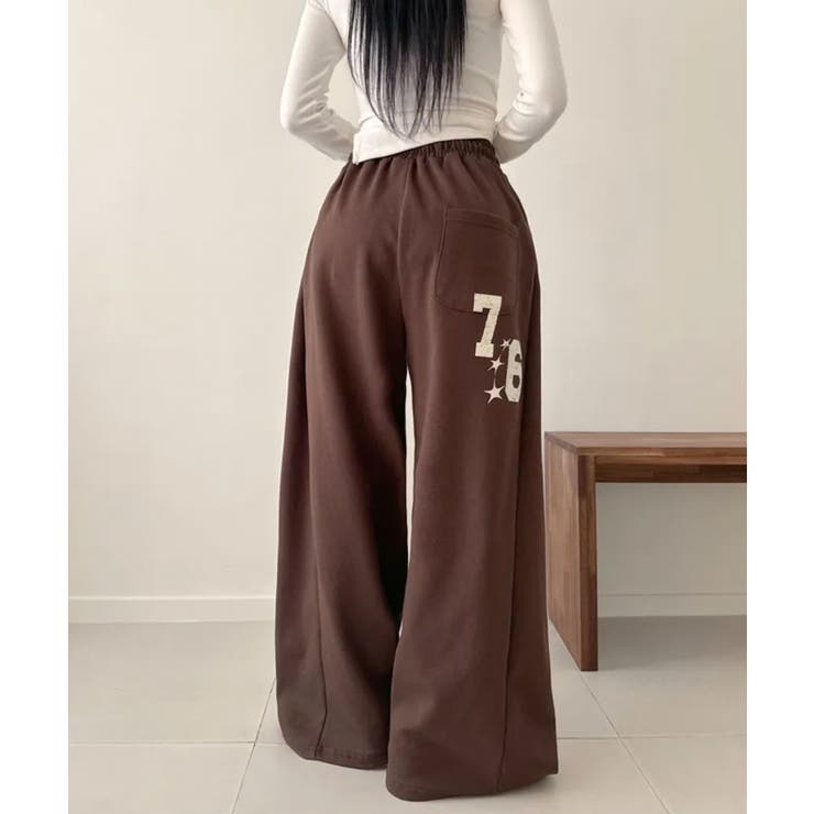 ナンバープリントワイドスウェットパンツ | VIVID LADY | 詳細画像15 