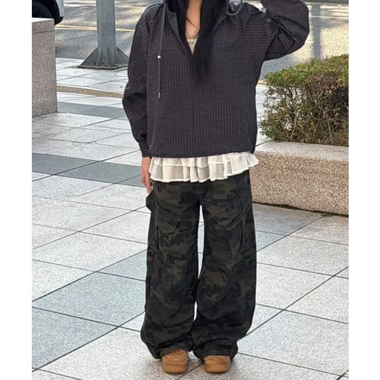 ワイドシルエット カーブデニムカーゴパンツ | VIVID LADY | 詳細画像9 