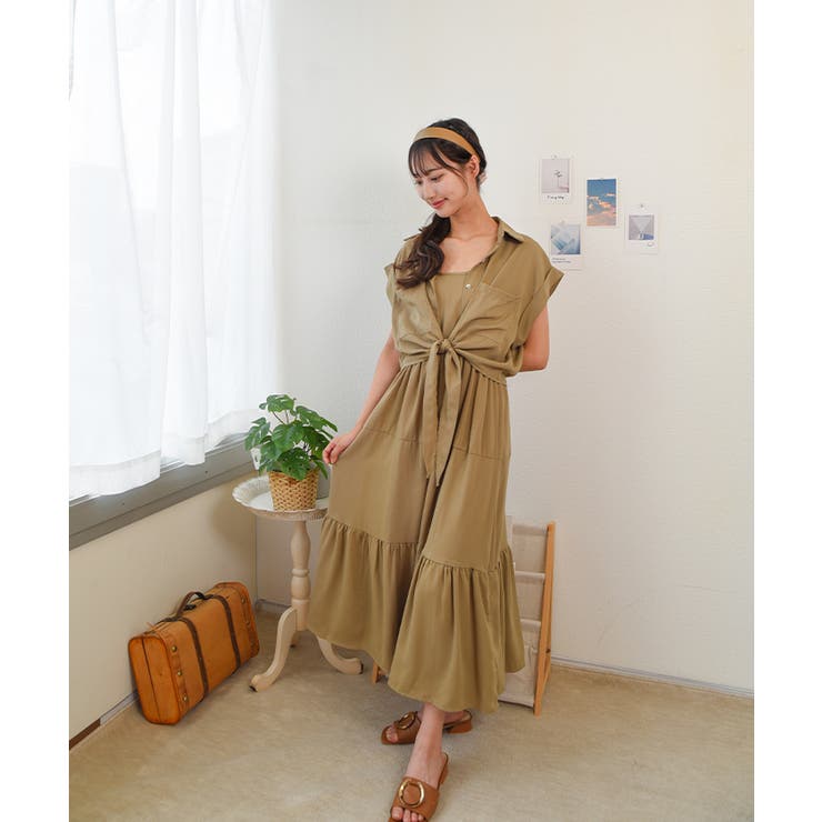 製作日和　ワンピース、カチューシャ　セット 楽天市場】【Pinup Closet】4Wayストレッチセットアップ