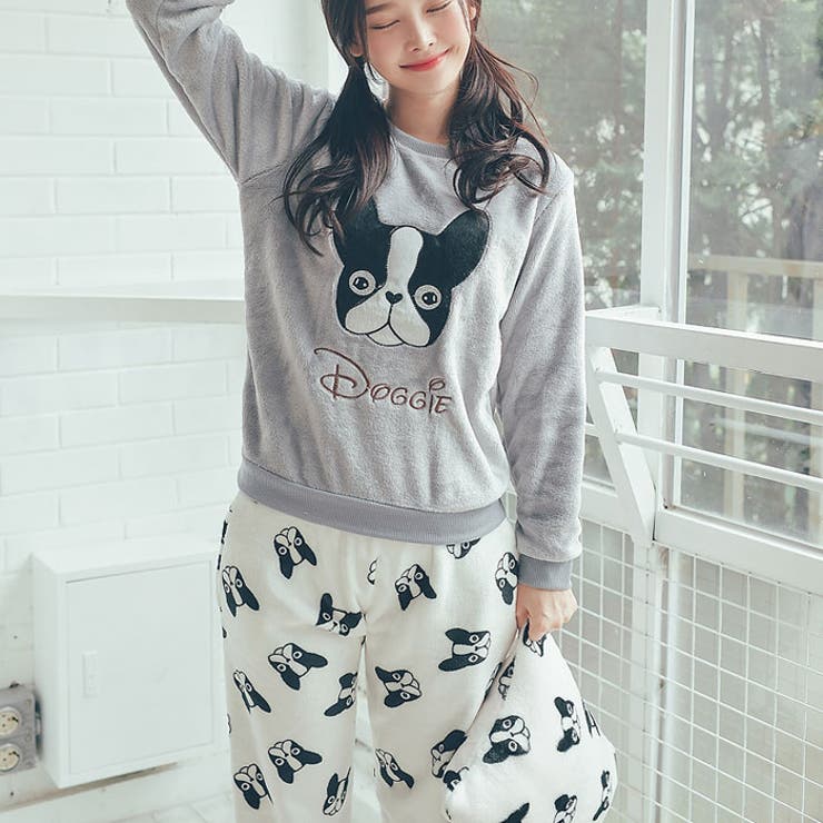 Doggieもこもこルームウェア上下セット レディース もこもこ 品番 Kh Vivid Lady ビビッドレディー のレディース ファッション通販 Shoplist ショップリスト