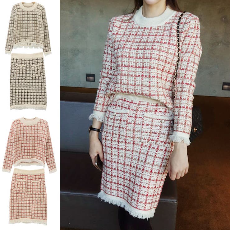 ツイード セットアップ レディース 品番 Kh Vivid Lady ビビッドレディー のレディース ファッション通販 Shoplist ショップリスト