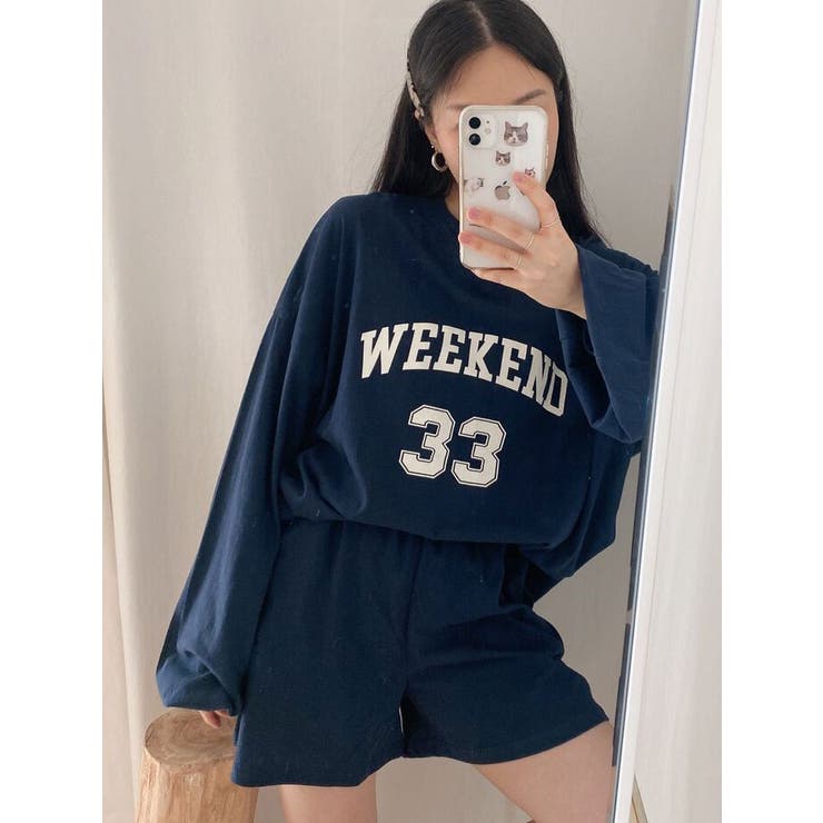 お歳暮･冬ギフト2024｜ギフト・贈り物はセブン ロゴ入り長袖Tシャツ+ショートパンツセット レディース トップス
