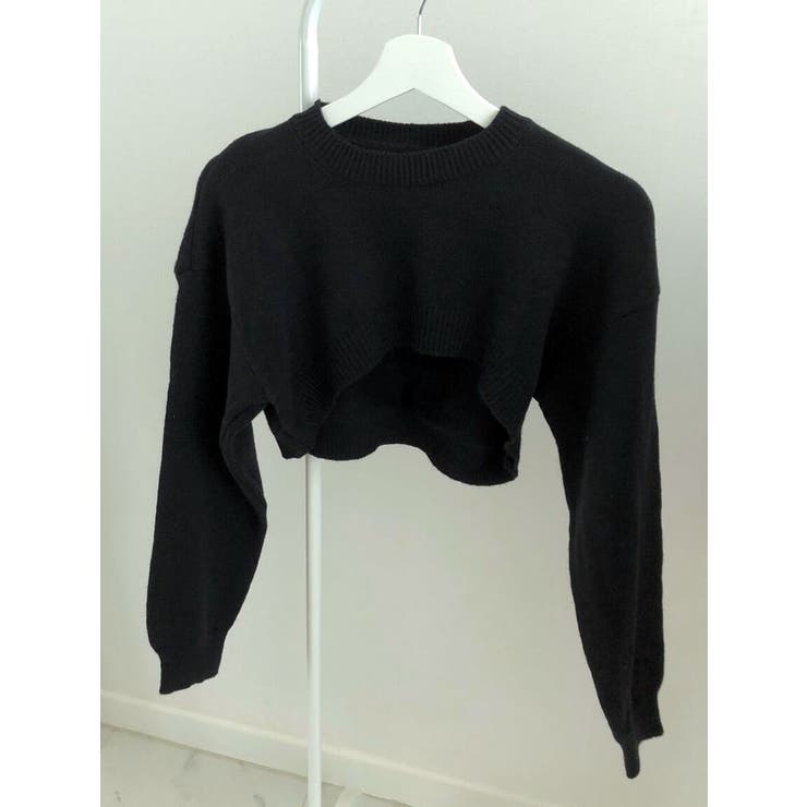 クロップド丈ニット+ノースリーブニットSET Y2K ニットアンサンブル | VIVID LADY | 詳細画像7 