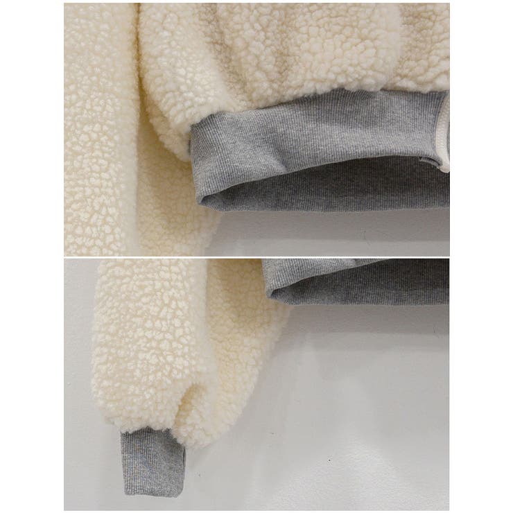 ボアファーパーカー上下セット 裏起毛パンツ Y2K[品番：KH000013176