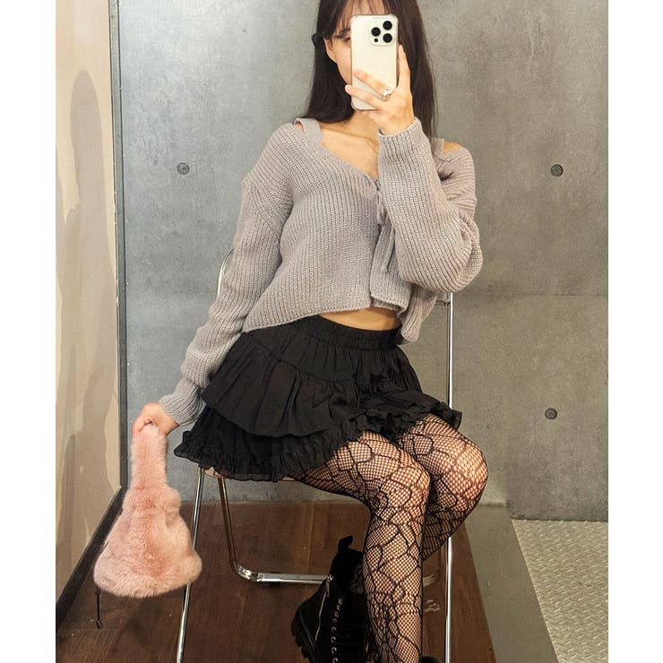新品☞週末値下❗️韓国 パーリーケイツ セットアップ⚫︎ニット&スカート２点セット 韓国 ニット セットアップ ミニスカート : Piggy Gogo - 通販
