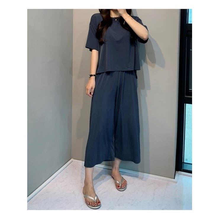 セットアップ 夏 セットアップパンツ半袖Tシャツ[品番