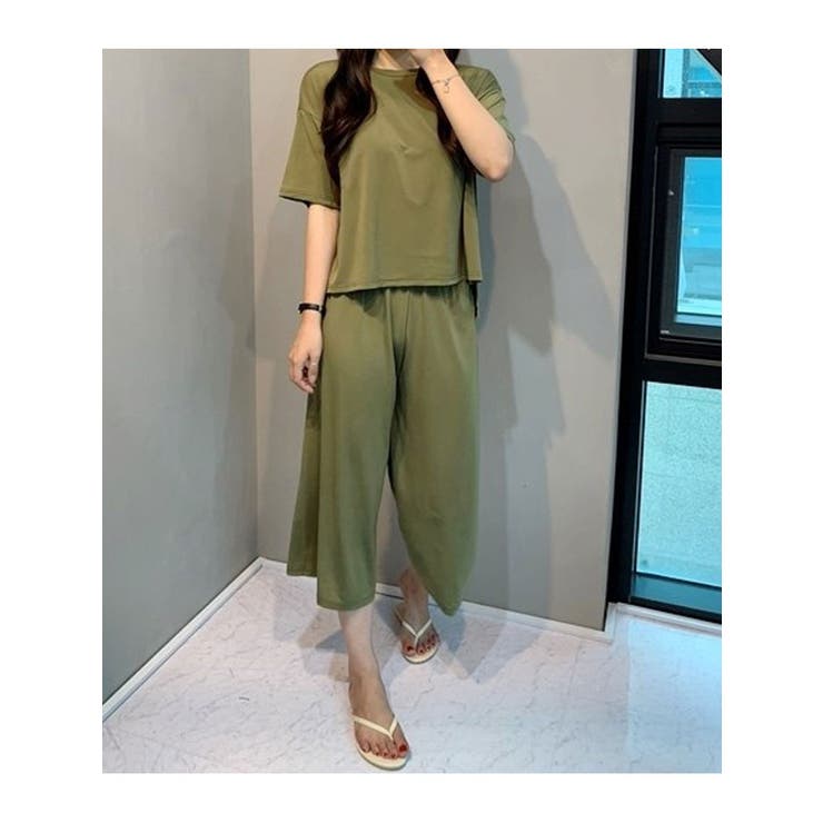 セットアップ 夏 セットアップパンツ半袖Tシャツ[品番