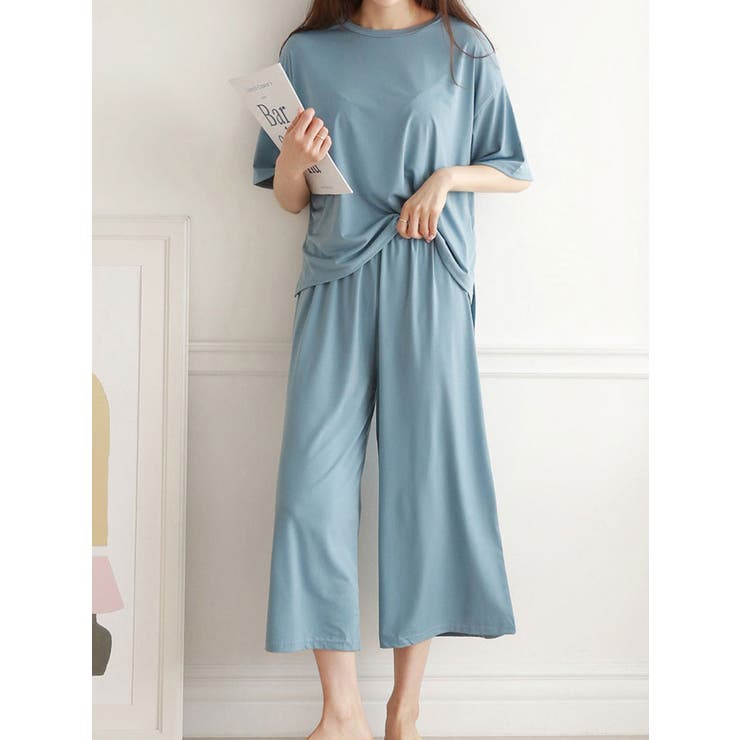 セットアップ 夏 セットアップパンツ半袖Tシャツ[品番