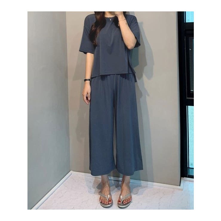 セットアップ 夏 セットアップパンツ半袖Tシャツ[品番