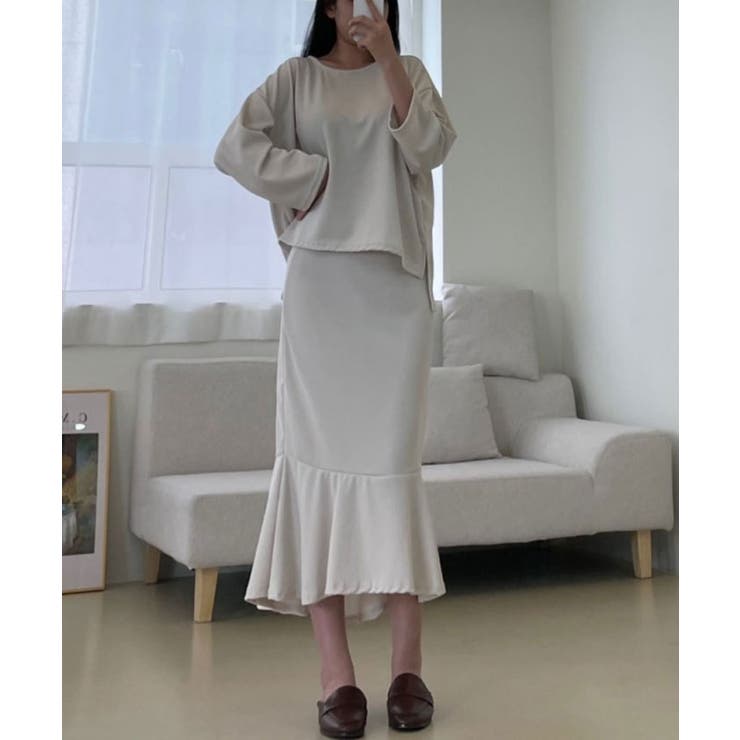 セットアップ レディース マーメイドスカート+長袖トップス[品番