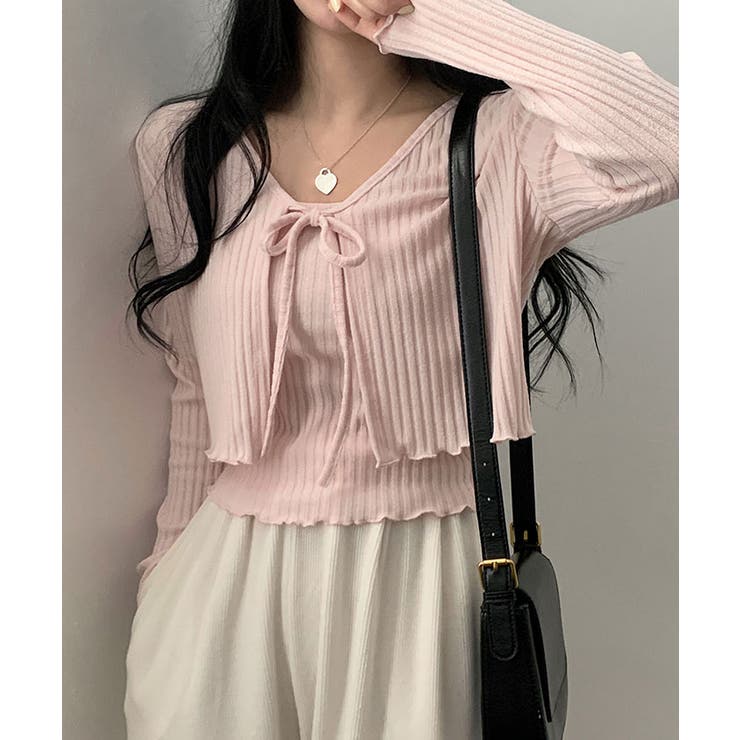 ピンク | セットアップ レディース リブニット | VIVID LADY