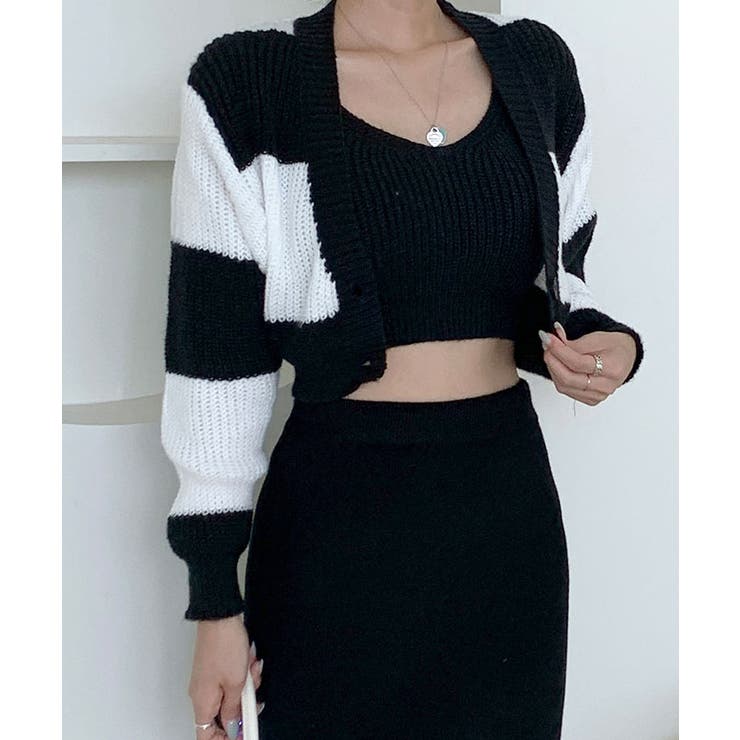ブラック | セットアップ レディース ニット | VIVID LADY
