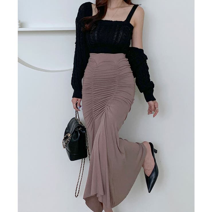 夏から秋にかけて着やすいケーブルニットボレロセット セットアップ レディース | VIVID LADY | 詳細画像20 