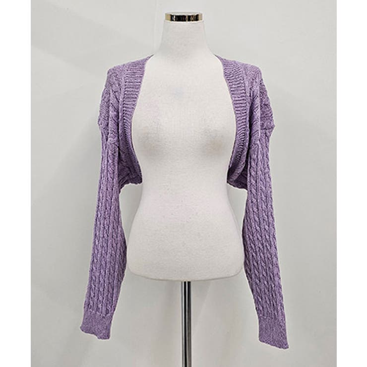 夏から秋にかけて着やすいケーブルニットボレロセット セットアップ レディース | VIVID LADY | 詳細画像5 