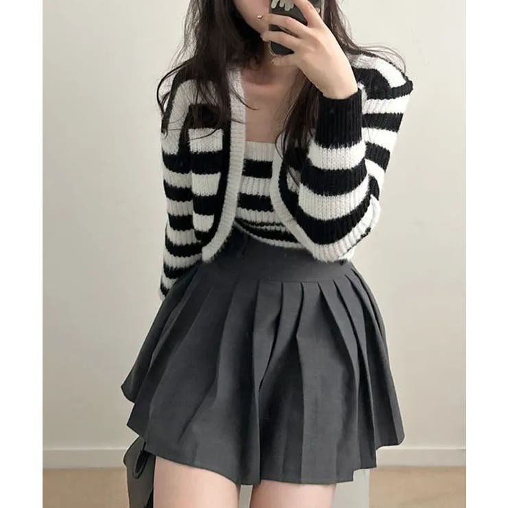 ニットセットアップ シアークロップド丈トップス 2点セット | VIVID LADY | 詳細画像10 