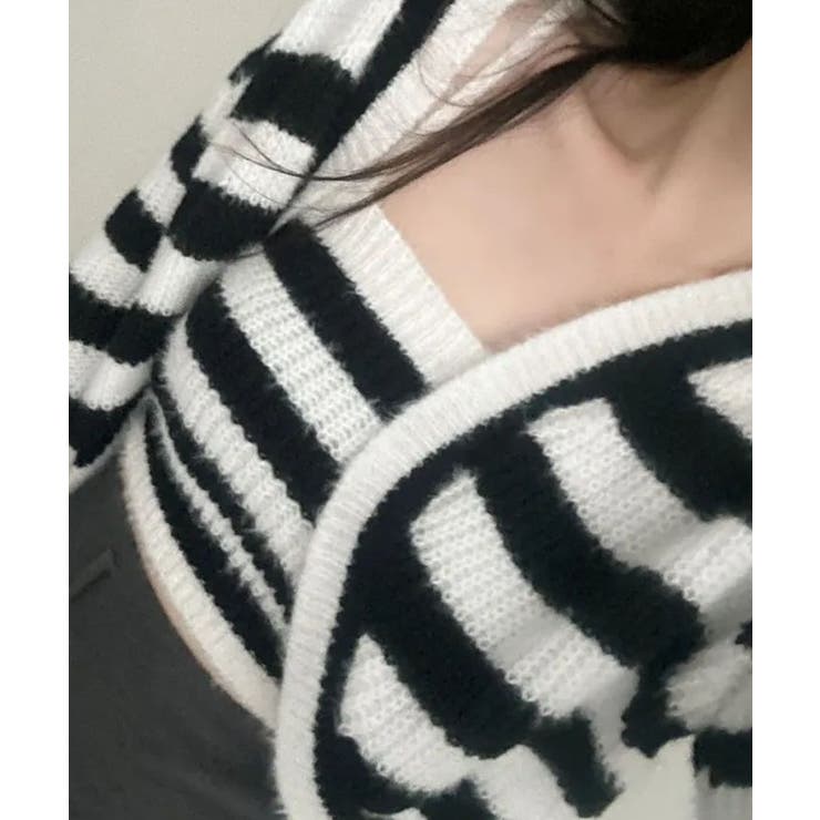 ニットセットアップ シアークロップド丈トップス 2点セット | VIVID LADY | 詳細画像5 