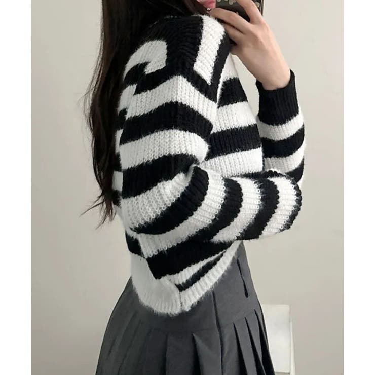 ニットセットアップ シアークロップド丈トップス 2点セット | VIVID LADY | 詳細画像3 