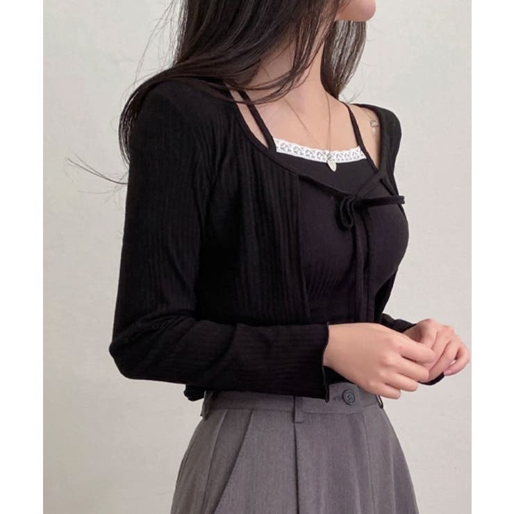 商品画像：RED VALENTINO ニットキャミソール ネイビー サイズM*OC92 3