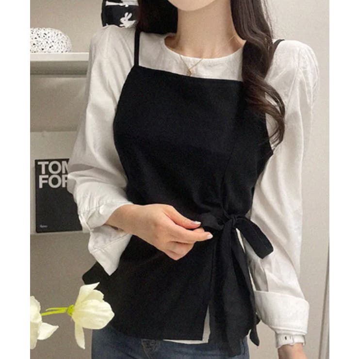 ブラック | ブラウス＆ ノースリーブトップス ２点セット | VIVID LADY