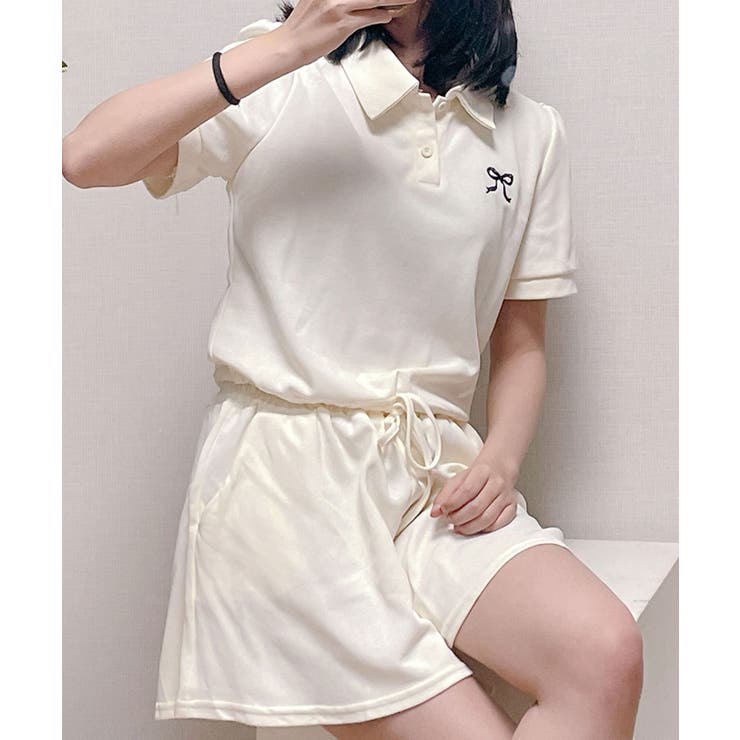 ポロカラーTシャツ ショートパンツ セットアップ | VIVID LADY | 詳細画像13 