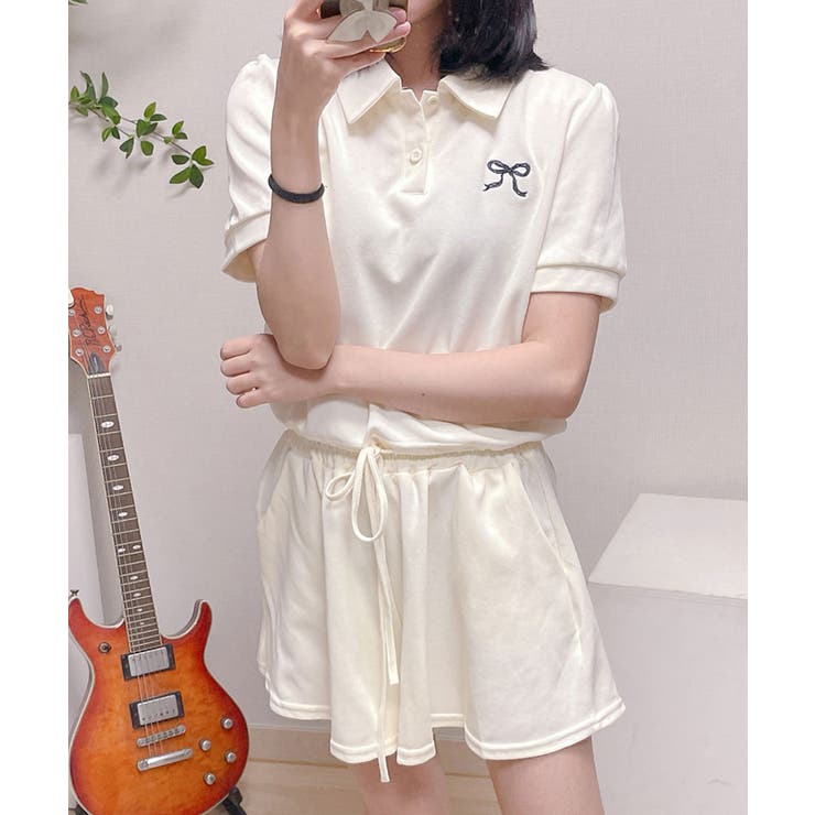 ポロカラーTシャツ ショートパンツ セットアップ | VIVID LADY | 詳細画像15 
