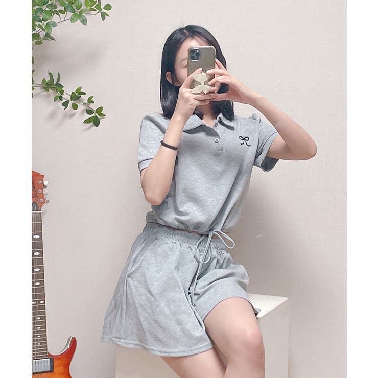 ポロカラーTシャツ ショートパンツ セットアップ | VIVID LADY | 詳細画像4 