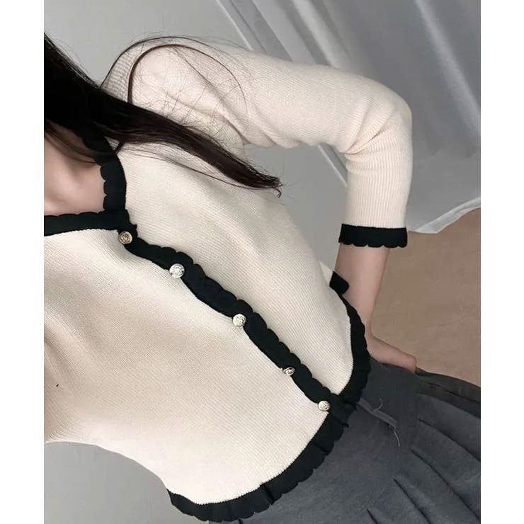 バイカラーニットカーディガンアンサンブル | VIVID LADY | 詳細画像10 