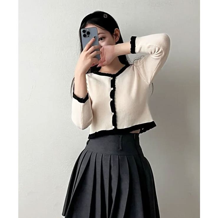 バイカラーニットカーディガンアンサンブル | VIVID LADY | 詳細画像11 