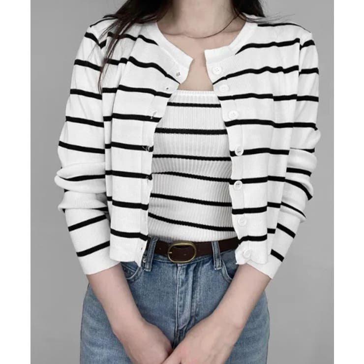 ボーダー柄リブニットアンサンブル | VIVID LADY | 詳細画像10 