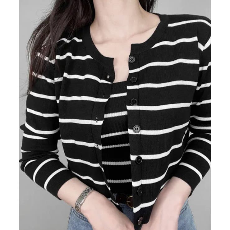 ボーダー柄リブニットアンサンブル | VIVID LADY | 詳細画像16 