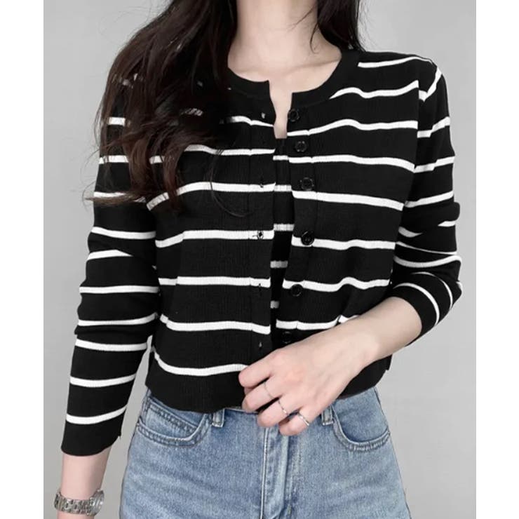 ボーダー柄リブニットアンサンブル | VIVID LADY | 詳細画像23 