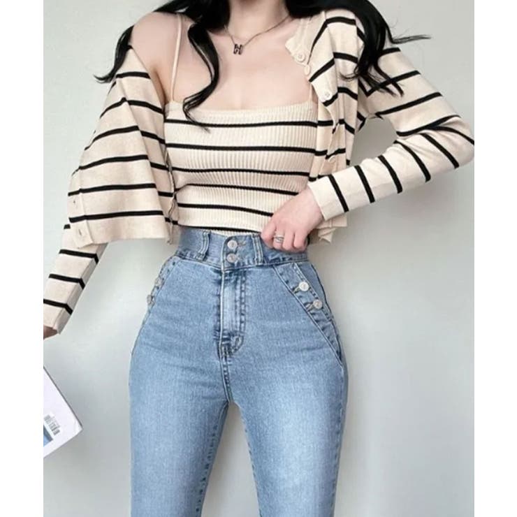 ボーダー柄リブニットアンサンブル | VIVID LADY | 詳細画像27 