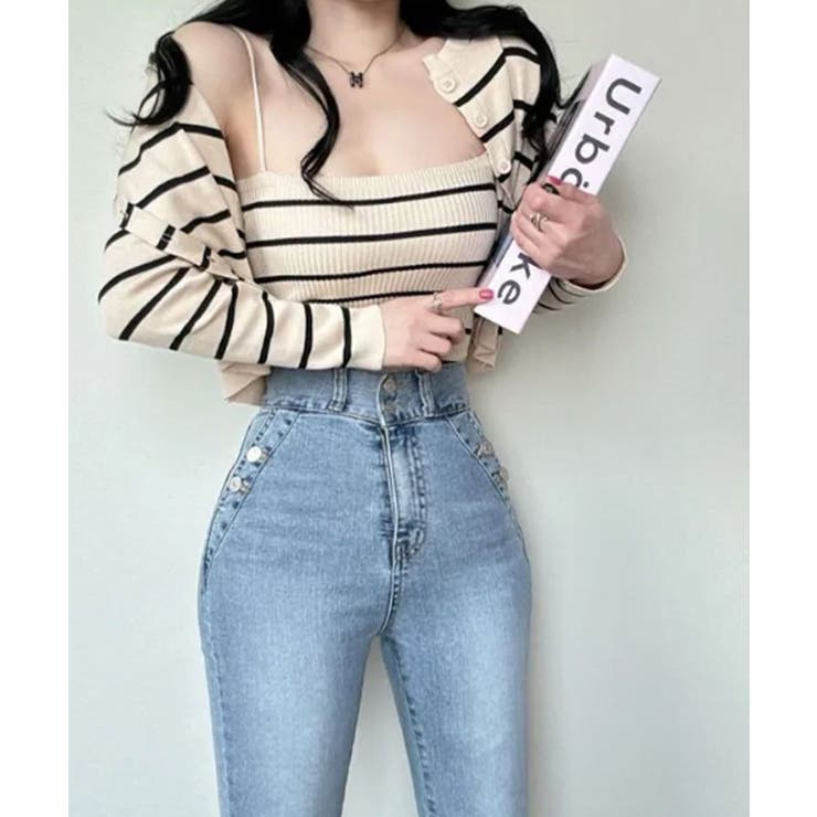 ボーダー柄リブニットアンサンブル | VIVID LADY | 詳細画像28 