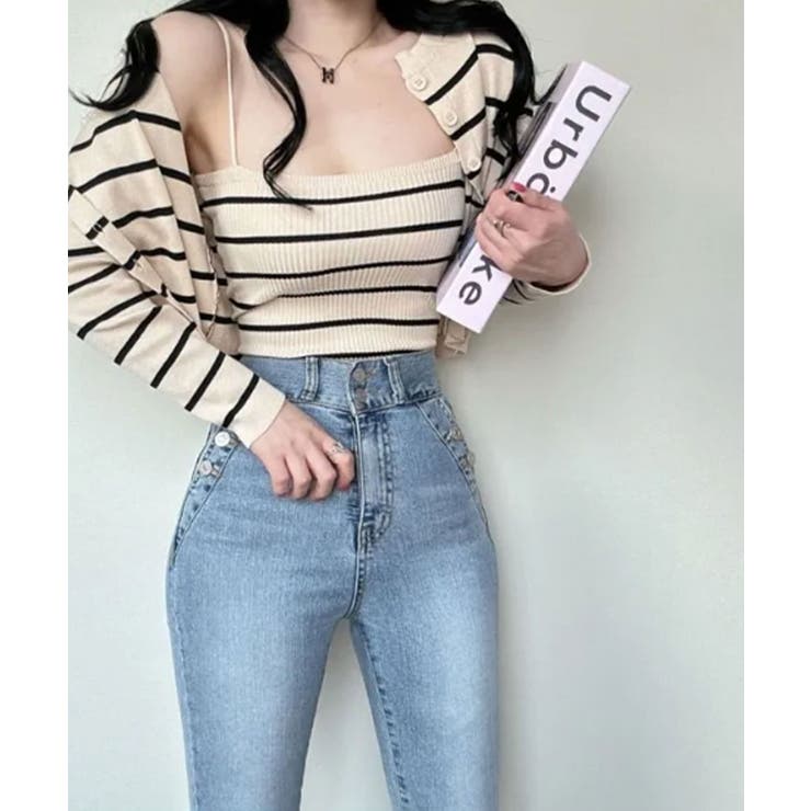 ボーダー柄リブニットアンサンブル | VIVID LADY | 詳細画像29 