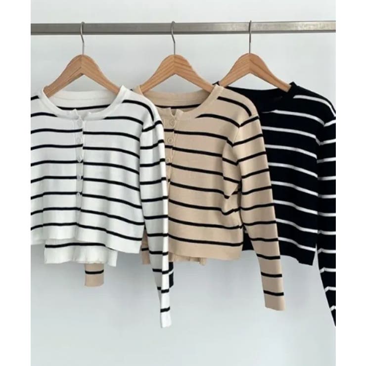 ボーダー柄リブニットアンサンブル | VIVID LADY | 詳細画像30 