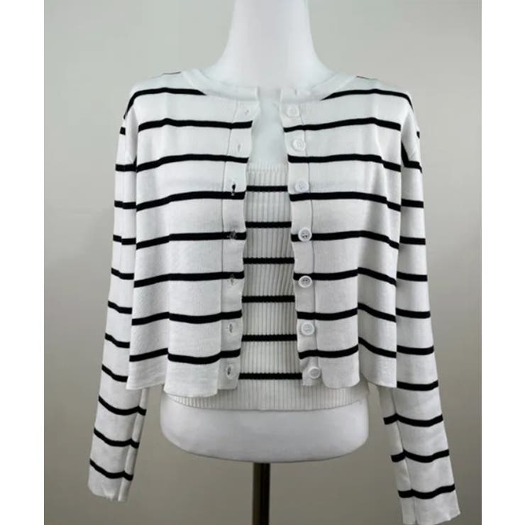 ボーダー柄リブニットアンサンブル | VIVID LADY | 詳細画像34 