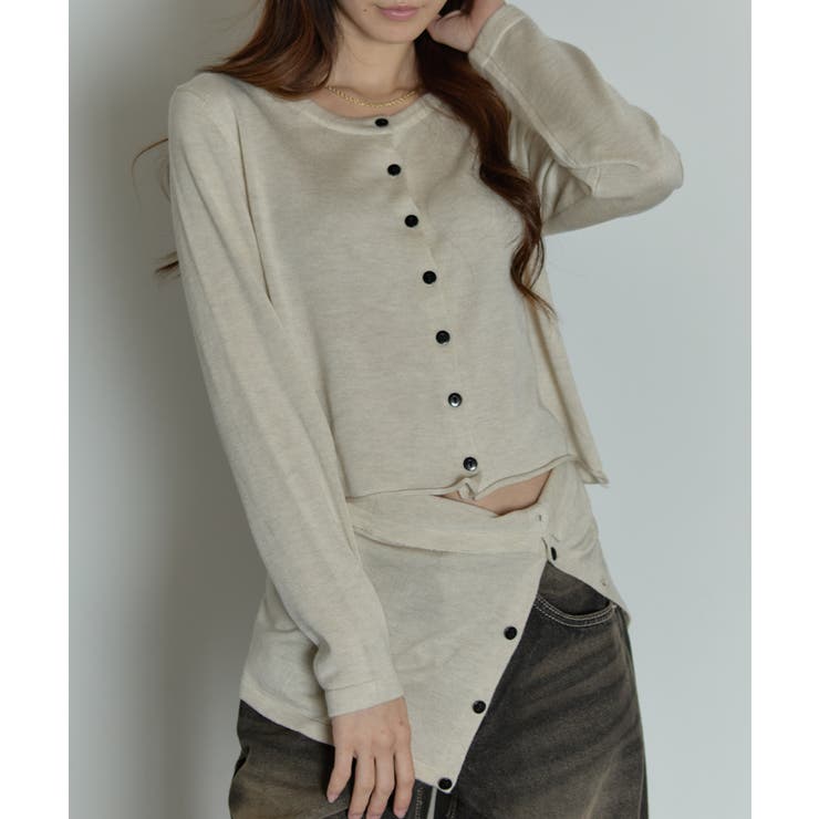 【2点セット】ニットカーディガンxチューブトップ アンサンブル | VIVID LADY | 詳細画像2 