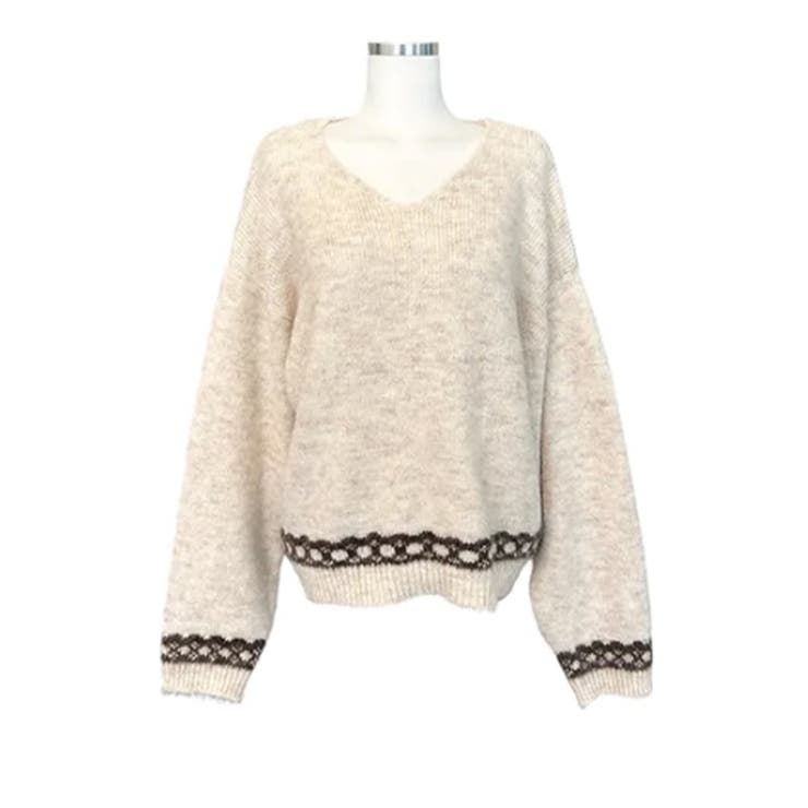 リボン柄ショール付きアンサンブルニット | VIVID LADY | 詳細画像16 